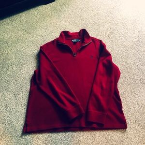 Oversized Polo Half Zip Fleece pullover, flat 24